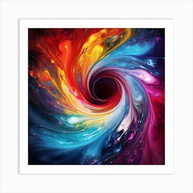 Abstract Colorful Swirl Art Print