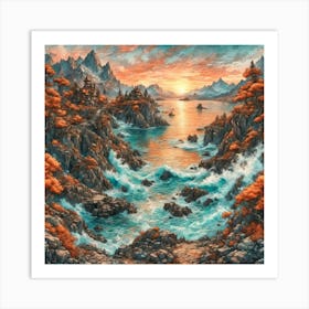 sunset on Killem Bay Art Print