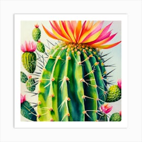 Cactus Flower Art Print