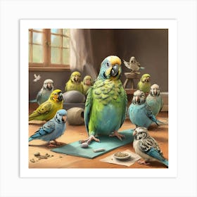 Parrots 3 Art Print