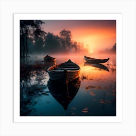 Boats Fine Art Posters By Csaba Fikker For Ai Art Depot 3 Art Print