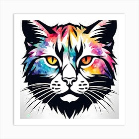 Colorful Cat 2 Art Print