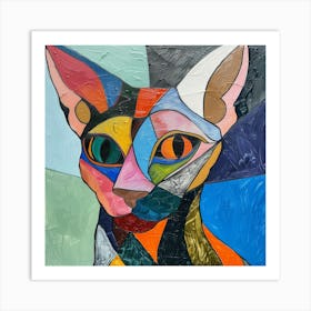 Kisha2849 Picasso Style Hairless Cat No Negative Space Full Pag Cc719738 8d59 4cf2 Aefd 4b682e479bbf Art Print