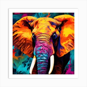 Elephant Painting 17 Art Print