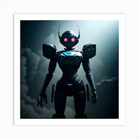 Robot In The Sky Art Print