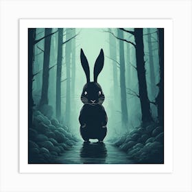 Rabbit In The Woods Art Print