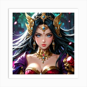 Default A Gracefully Fierce Anime Warrior Princess Her Intrica 2 (7) Art Print