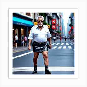 Man In A Skirt 2 Art Print