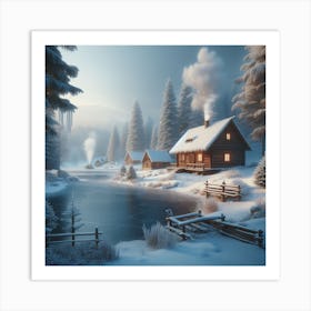 Winter Landscape Stock Videos & Royalty-Free Footage Art Print