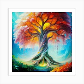 Tree Of Life oil painting abstract painting art 1 Art Print