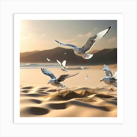 Seagulls 6 Art Print