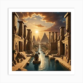 Egyptian City Art Print