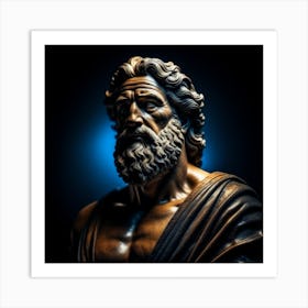 Greek God Statue Art Print