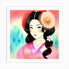 Geisha Girl Art Print