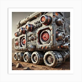 Mars Dominion Mobile Medical Unit Geostrike Impact Detection Art Print