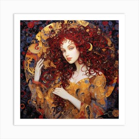 Woman With Red Hair Art Print