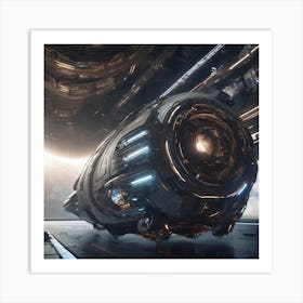 Spaceship In Space 24 Art Print