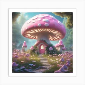 522424 Masterpiece, Dream Forest, Summer Pink Mushroom Ho Xl 1024 V1 0 1 Art Print