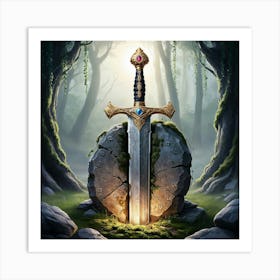 Sword In Stone Art Print