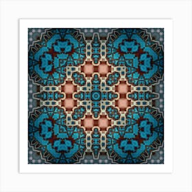 The Blue Decor Is A Wonderful Pattern 3 Art Print