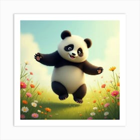 Flux Dev A Playful Giant Panda With Soft Fluffy Fur And Distin 3 Art Print