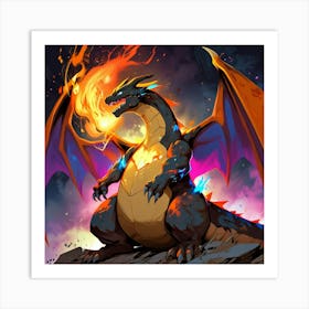 Pokemon Fire Dragon 1 Art Print