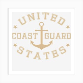 Us Coast Guard With Anchor Coast Guard Birthday Art Print