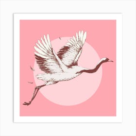 Crane In Flight 1 Art Print