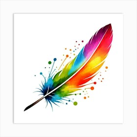 Colorful Feather 2 Art Print