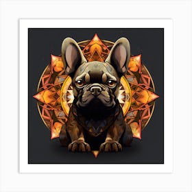 Frenchie Mandala Art By Csaba Fikker 003 Art Print