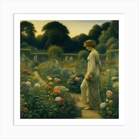 Garden At Dusk 1 Art Print