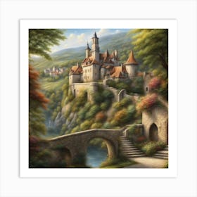 A Charming European Castle Art Print