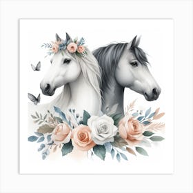 Couple of Horses 2 Art Print