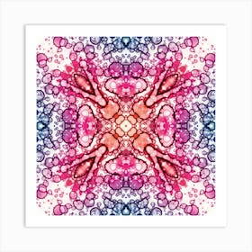 Abstraction Watercolor Pink Mandala Art Print