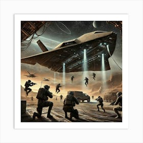 Phantom Class Ship Deploying Strike Team Converted Art Print