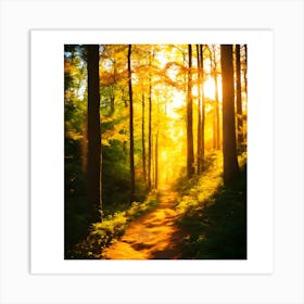 Path Through The Woods 1 Art Print