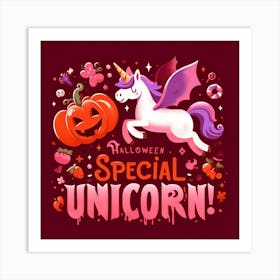 Halloween Special Unicorn Art Print