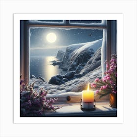 Window In The Snow Art Print