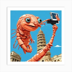 Snail Takes A Selfie Art Print