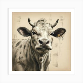 Cow Painting 2 Art Print