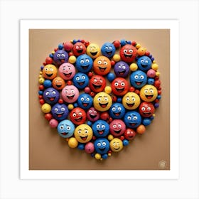 Emoji Heart Art Print