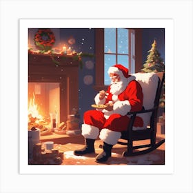 Christmas Santa 22 Art Print