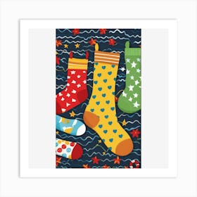 Christmas Socks Art Print
