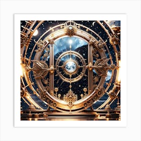 Steampunk Clock Art Print