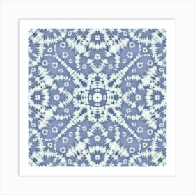 Blue Tie Dye Art Print