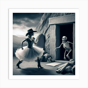 Skeleton Dancer 3 Art Print