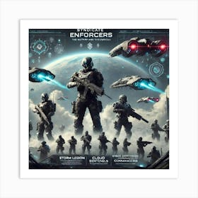 A Science Fiction Depiction Of Syndicate Enforcers Art Print