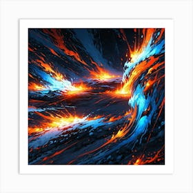 Fire And Lava Art Print