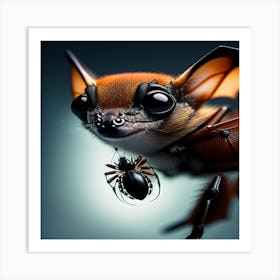 Bat With A Spider Art Print