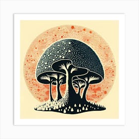 Mushroom Forest 1 Art Print